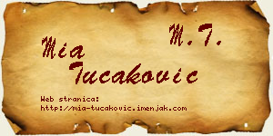 Mia Tucaković vizit kartica